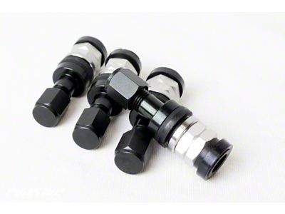 Project Kics Aluminum Valve Stem - Black Single - WS27A2YBK