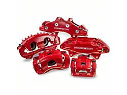 PowerStop Powder Coated Brake Calipers; Rear; Red (08-14 Impreza WRX STI)