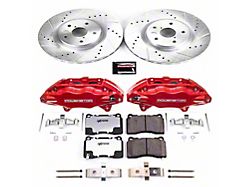 PowerStop Z26 Street Warrior Brake Rotor, Carbon-Fiber Ceramic Pad and Caliper Kit; Front (05-14 Impreza WRX STI)