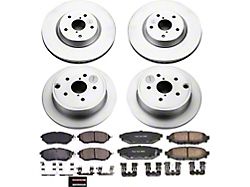 PowerStop Z17 Evolution Coated Brake Rotor and Ceramic Pad Kit; Front and Rear (15-21 WRX w/o EyeSight Technology)