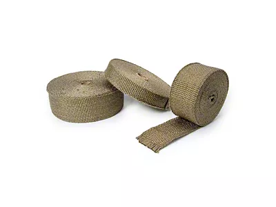 PPE Titanium Exhaust Wrap; 25-Foot x 1-Inch (Universal; Some Adaptation May Be Required)