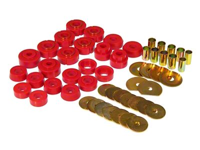 Prothane 65-70 GM Various 2dr Hardtop Body Mount - Red - 7-134
