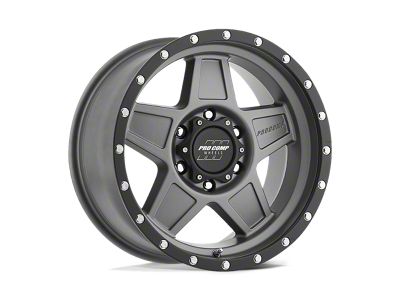 Pro Comp Predator Dark Gray with Black Lip Wheel; 17x8.5; 0mm Offset