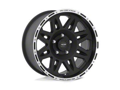 Pro Comp TORQ Flat Black Machined Wheel; 17x9; -6mm Offset