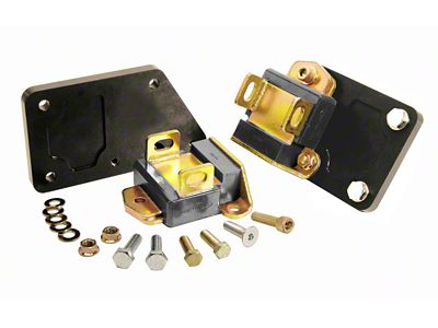 Prothane Chevy LS1 Motor Mount Adapter Kit - Black - 7-519-BL