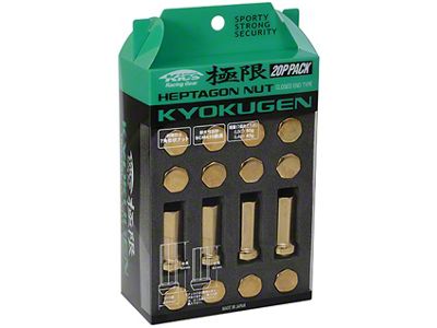 Project Kics 12x1.25 42mm Kyokugen Pack - Gold 20 Pcs - WHPF3GO42