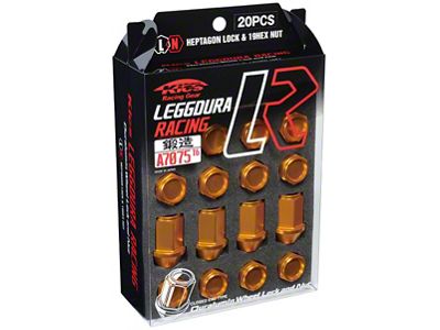 Project Kics 12x1.50 Leggdura Racing Lug Nuts - Yellow Gold - WKIZ1O