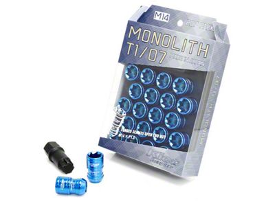Project Kics 12x1.50 Monolith T1/06 Lug Nut Set - Blue - WMN01U