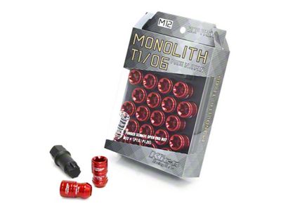 Project Kics 12x1.50 Monolith T1/06 Lug Nut Set - Red - WMN01R