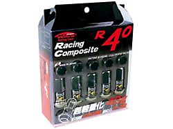 Project Kics 12x1.50 R40 Lug Nuts - Black 20 Pcs - KRC01K