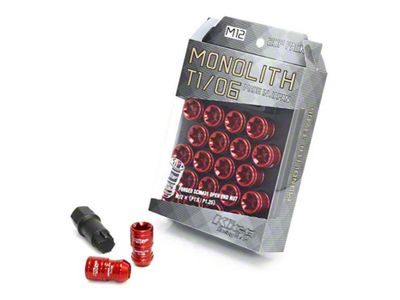 Project Kics 14x1.50 Monolith T1/07 Lug Nut Set - Red - WMN04R