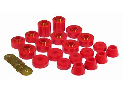 Prothane 80-96 Ford F100/350 2/4wd Body Mount - Red - 6-108