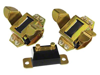 Prothane Ford Motor & Trans Mount Kit - Black - 6-1905-BL