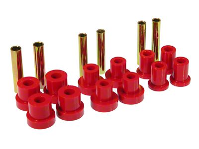 Prothane GM Front Spring & Shackle Bushings - Red - 7-1015