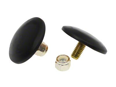 Prothane Universal Bump Stop 3/8X2 Ultra Thin Button - Black - 19-1319-BL