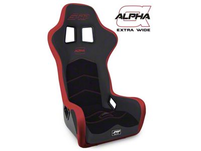 PRP Alpha Composite Seat/Extra Wide- Black/Red - A3902-204