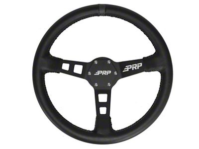 PRP Deep Dish Leather Steering Wheel- Black - G110