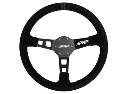 PRP Deep Dish Suede Steering Wheel- Black - G120