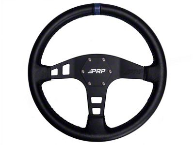 PRP Flat Leather Steering Wheel- Blue - G211