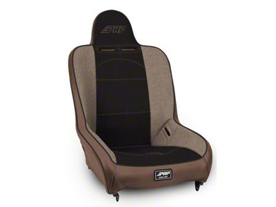PRP Premier High Back Suspension Seat; Tan/Black (Universal; Some Adaptation May Be Required)