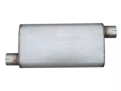 Pypes Race Pro Offset/Offset Oval Muffler; 2.50-Inch Inlet/2.50-Inch Outlet (Universal; Some Adaptation May Be Required)