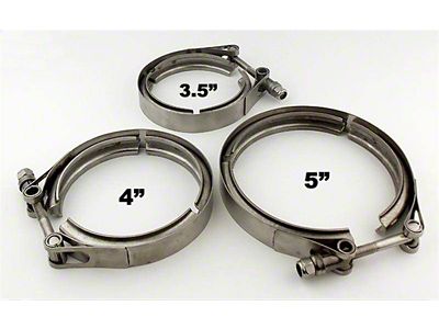 Pypes V-Band Exhaust Clamp; Stainless Steel; 4-Inch (Universal; Some Adaptation May Be Required)