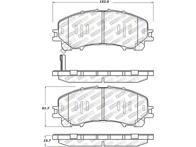 StopTech Street Select 14-17 Infiniti Q50 Front Brake Pads - 305.17360