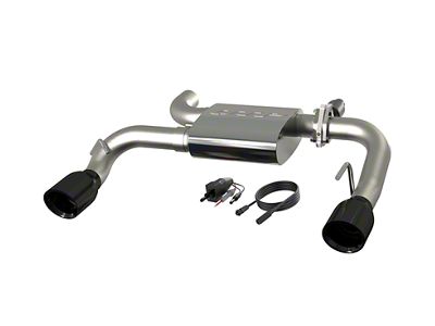 QTP 21-24 Ford Bronco Screamer Axle Back Black Tips - 440521B