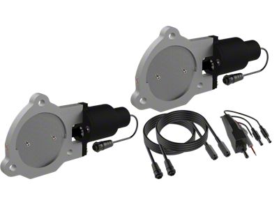 QTP 3.5in Bolt-On Dual Electric Cutout Valves - Pair