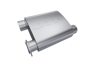 QTP 2.5in Weld-On 304SS Screamer Muffler Short Case w/Bolt-On - 13252C