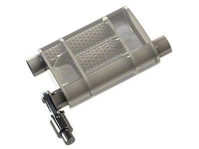 QTP 2.5in Weld-On 304SS Reverse Screamer Muffler Short Case w/Bolt-On - 13253C