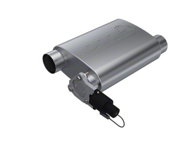 QTP 3in Weld-On 304SS Screamer Muffler w/Bolt-On Electric Cutout - 13300C