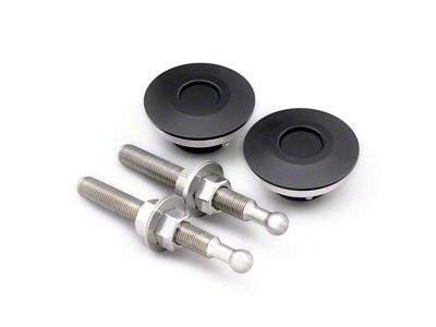 Seibon Carbon QL-50 Low Profile Hood Pin Kit - Black, 2.5-Inch, without lock