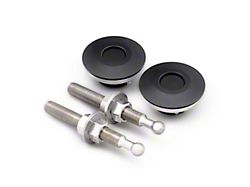 Seibon Carbon QL-50 Low Profile Hood Pin Kit - Black, 2.5-Inch, without lock