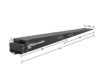 Race Ramps 11in. Two-Piece Trailer Ramps - 5.4 Degree Approach - RR-TR-11-2