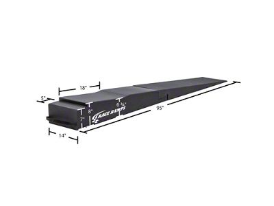 Race Ramps 9in. Trailer Ramps w/ Flap Cutout - 9-FLP