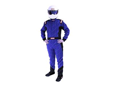 RaceQuip Blue Chevron-1 Suit - SFI-1 Large - 130925