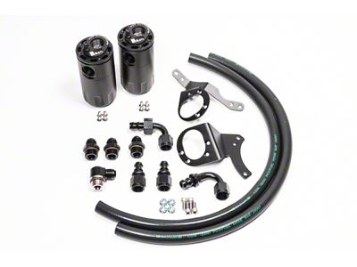Radium Engineering Dual Catch Can Kit 15-17 Mustang GT Fluid - 20-0325-FL