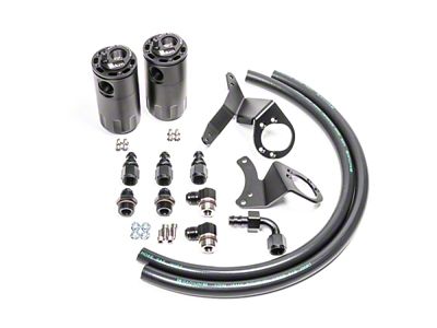 Radium Engineering Dual Catch Can Kit 2011-2014 Mustang GT Fluid - 20-0324-FL