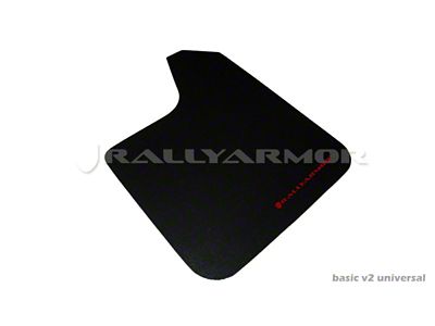 Rally Armor Universal Fit No Hardware Basic Black Mud Flap - MF12-BAS-RD