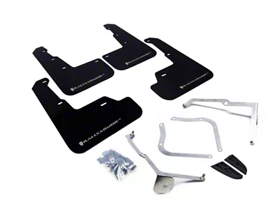 Rally Armor 15-21 Subaru WRX/STI Black UR Mud Flap w/Silver - MF32-UR-BLK/SIL