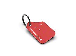 Rally Armor Mini UR Mud Flap Keychain; Red