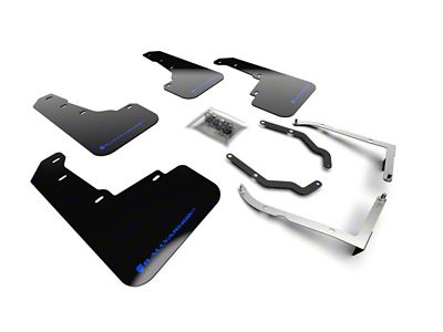 Rally Armor 18-23 Subaru Crosstrek Black UR Mud Flap w/Blue - MF46-LTUR-BLK/BL