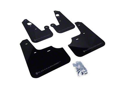 Rally Armor 07-17 Mitsubishi Lancer Black UR Mud Flap w/ - MF8-UR-BLK/GRY