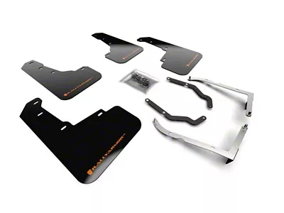 Rally Armor 18-23 Subaru Crosstrek Black UR Mud Flap w/Orange - MF46-LTUR-BLK/OR