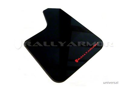 Rally Armor Universal Fit No Hardware Black UR Mud Flap - MF12-UR-BLK/RD