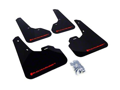 Rally Armor 10-13 Mazda3/Speed3 Hatch/Sedan Black UR Mud Flap w/Red - MF17-UR-BLK/RD