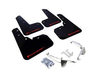 Rally Armor 13-17 Subaru Crosstrek XV Black UR Mud Flap - MF26-UR-BLK/RD