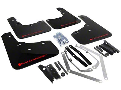 Rally Armor 13-19 Ford Fiesta ST Black UR Mud Flap - MF29-UR-BLK/RD