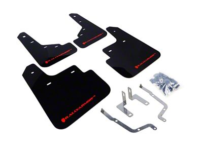 Rally Armor 14-18 Mazda3 Black UR Mud Flap w/Red Logo - MF31-UR-BLK/RD